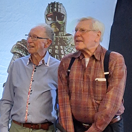 Colin Spaull and Peter Purves at the closing ceremony