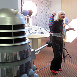 Katy and Dalek in the photostudio